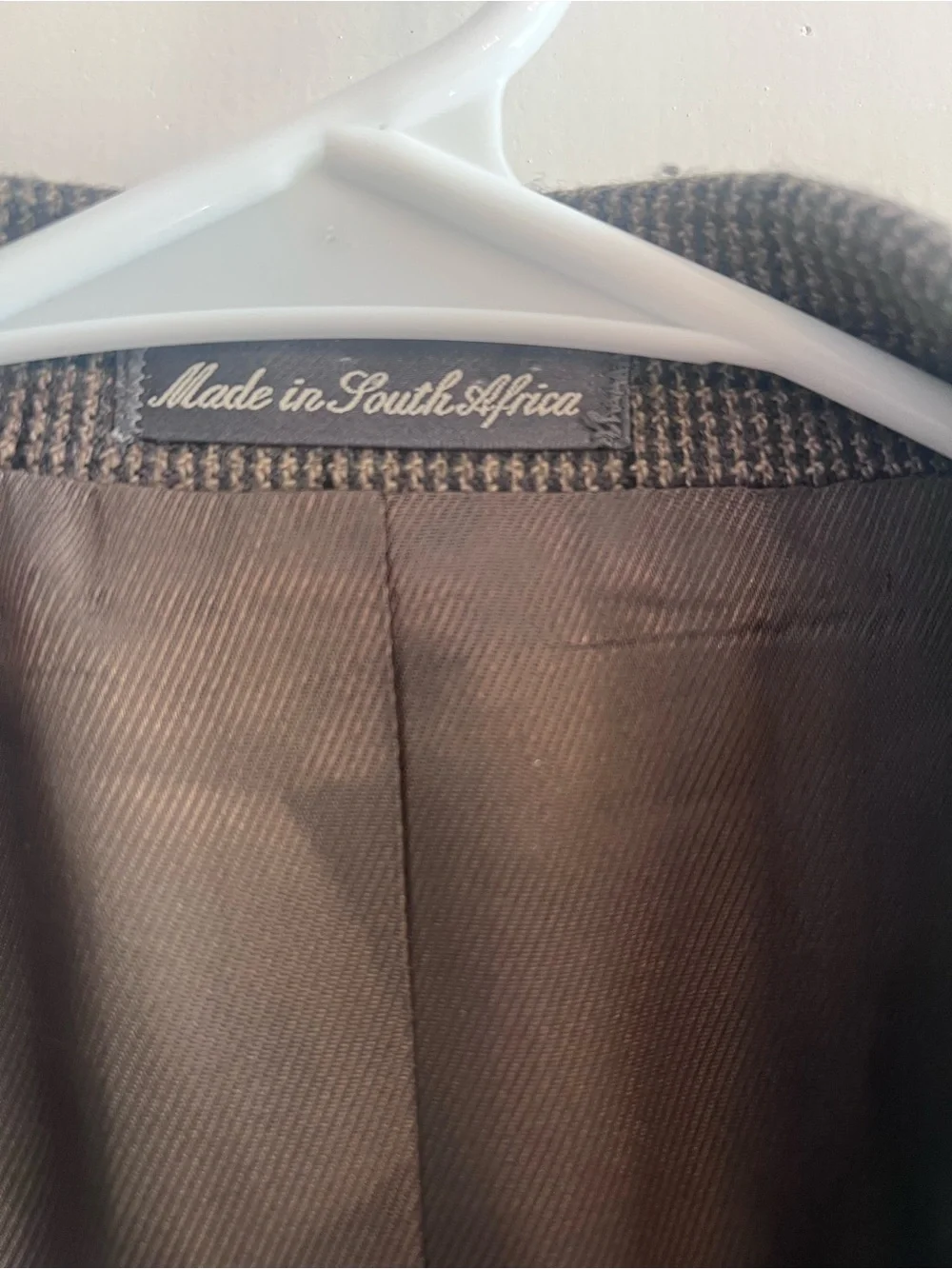 Oscar de la Renta Brown Houndstooth Sport Coat 42L Academia Collegiate Fall Silk